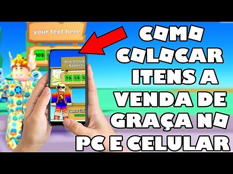 COMO COLOCAR ITENS A VENDA DE GRAÇA NO PLS DONATE PELO PC E CELULAR - ROBLOX
