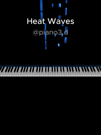 Heat Waves piano tutorial #piano #easy #tutorial #pianocover #pianist #tutorialtiktok #pianotutorial #fyp #videogame #fifa