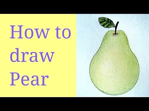 How to draw Pear (Step by step)