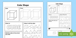 Cube Shape Worksheet