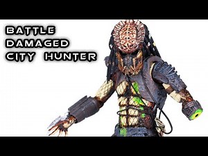 NECA Ultimate BATTLE DAMAGED CITY HUNTER Predator 2 Action Figure Review