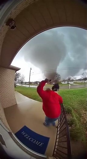 Man getting sucked by tornado!!!! #youtubeshorts #funny#viralshort #dorbell
