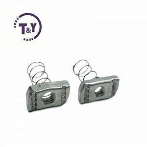 [Hot Item] M5 M8 M10 M12 Stainless Steel Cable Tray Long Spring Strut Channel Nuts with Springs