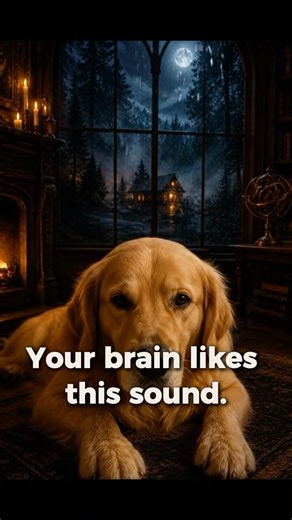 Rain, fire, and a dog staring into your soul #deepsleep