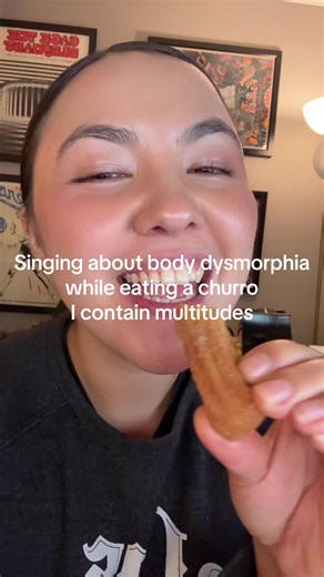 Obsessed with this new song Anyone But Me about body dysmorphia from my fav indie artist. I am also obsessed with churros☺️#newmusic #indiemusic #indiefolk #bodydysphormia