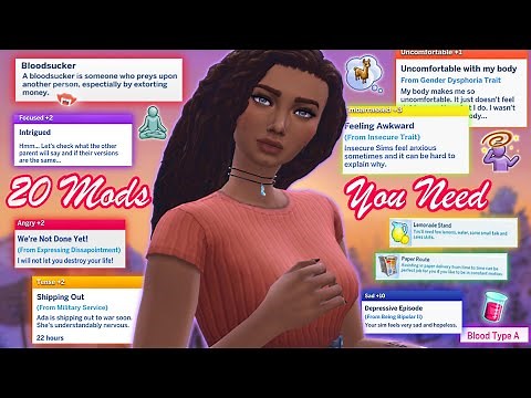 20 REALISTIC MODS THAT WILL CHANGE YOUR GAMEPLAY| The Sims 4