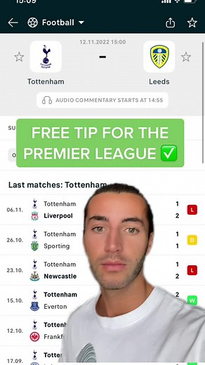 FREE TIP FOR SATURDAY’S PREMIER LEAGUE ✅✅✅