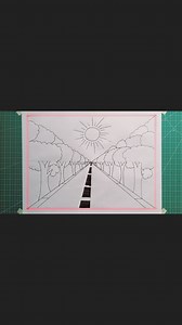 11K views · 86 reactions | Easy Roadside Scenery Drawing |...