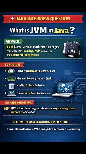 What is JVM? | Java Virtual Machine Explained JVM (Java Virtual Machine) is the heart of Java.