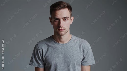 Model poses in a studio against a simple background for a portrait shoot
