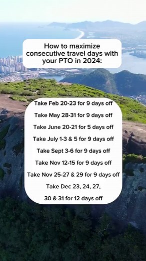 Save this video for your upcoming travel and vacation plans 🗓️ All these dates are in conjunction with holidays to help you get more time off!! 👌 | Quench Your Adventure