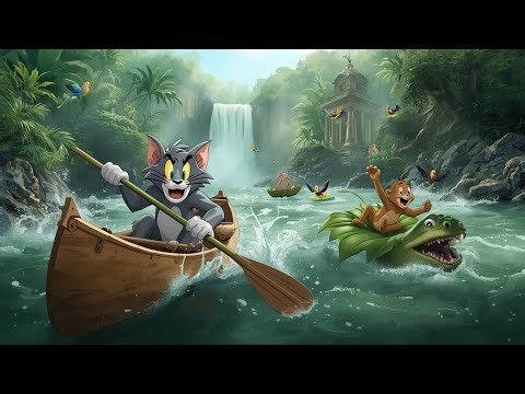 Tom and Jerry Jungle Adventure 🐱🐭 | Funny Kids Poem | Cartoon Animal River Story