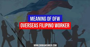 What is the Meaning of OFW - Overseas Filipino Worker