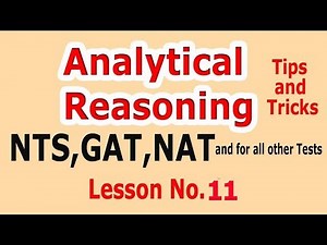Analytical Reasoning | How to solve Analytical Reasoning | (Tips and Tricks) : Lesson No. 11