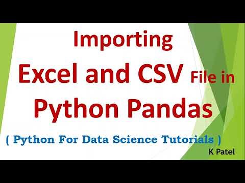 How to import excel and csv file in Python Pandas DataFrame