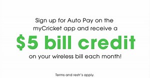 Auto Pay is just one tap away! Download and sign up on the myCricket app: mycrk.it/AutoPay. | Cricket Wireless