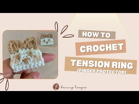 how to crochet tension ring/finger protector #crochet #crochettutorial #finger #croche #subscribe