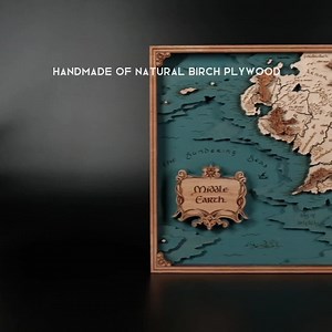 Middle Earth Map - Lord of the Rings Book Lover Gift With the Shire Detail - Frodo’s Journey & Handcrafted 3D Wooden Design - Etsy Canada