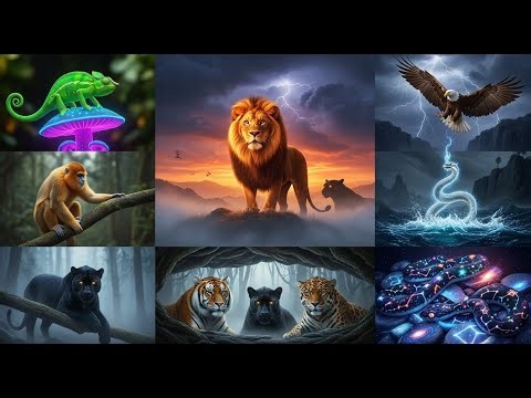 🌌🐍 Predators Patterns & Cosmic Mysteries | Nature’s Silent Cinema 🎥🦅🦁🐆