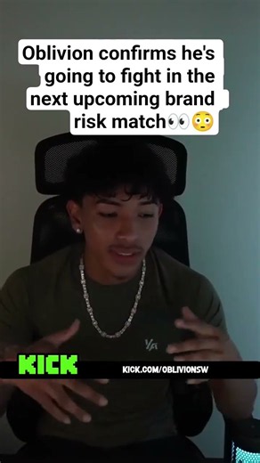 Oblivion confirms he's going to fight in the next upcoming brand risk match #oblivion #fyp #viral