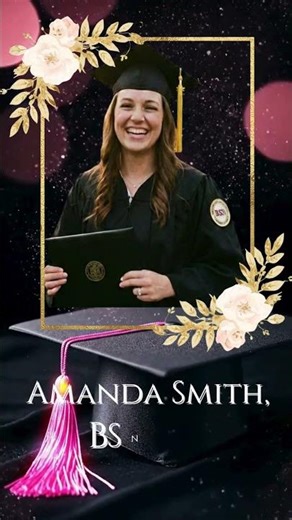 🎓 Elegant Rose Gold Nurse Graduation Video Invitation (Editable in Canva) ✨