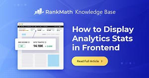 How to Display Analytics Stats in Frontend » Rank Math