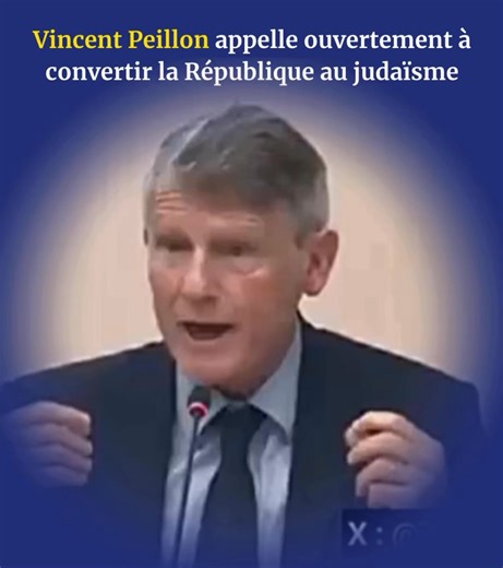 LE RABBIN DE COPERNIC AU LIEU DU CURÉ D’ARS Vincent Peillon, franc-maçon assumé et ancien ministre socialiste de l’Éducation, ose proposer une « nouvelle religion » pour la République française — et il choisit, toute honte bue, le judaïsme. Convaincu que le christianisme, jadis l’âme vivante de la France et aujourd’hui, selon lui, dépassé et enterré, est désormais vaincu, il franchit une étape audacieuse : le remplacer par ce qu’il imagine être le socle moral de demain, la religion judaïque. Une