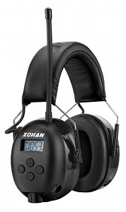 ZOHAN EM042 AM/FM Radio Headphone with Digital Display, 25dB NRR Ear Protection Noise Reduction Earmuffs