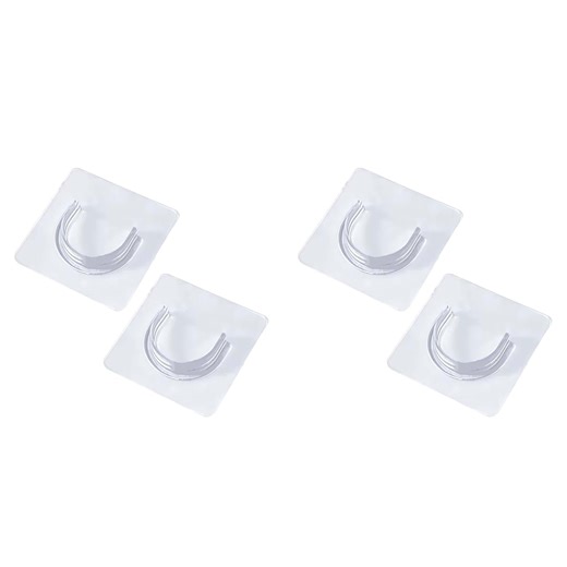 2/4/6 Pieces Adhesive Shower Rod Holders, No Drilling HeatResistant Waterproof Tension Curtain Rod Holders for Wall, Transparent (Rod Not Included)