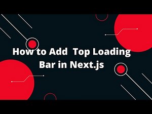 Next.js 14 Tutorial #51 Top Progress Bar Integration Nextjs 14