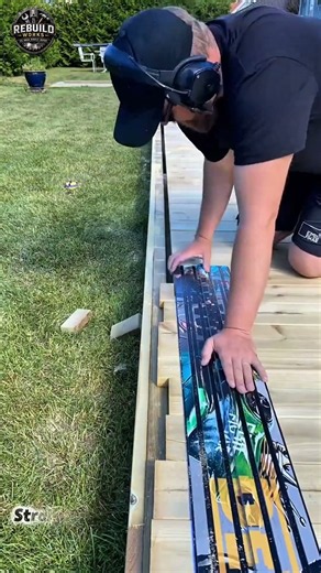 Perfect Deck Board Cutting Guide 🛠️✨ #DeckBuilding #Woodworking #DIY