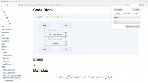 Markdown Viewer / Browser Extension (Firefox)