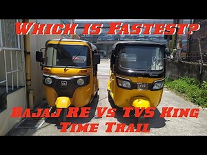 Bajaj Re Vs TVS King Deluxe Auto Rickshaws Time Trial over 12.3km Tuk Tuk Race.