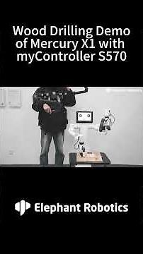 Mercury X1 | See how the #exoskeleton controller controls the #humanoidrobot for wood drilling #ai