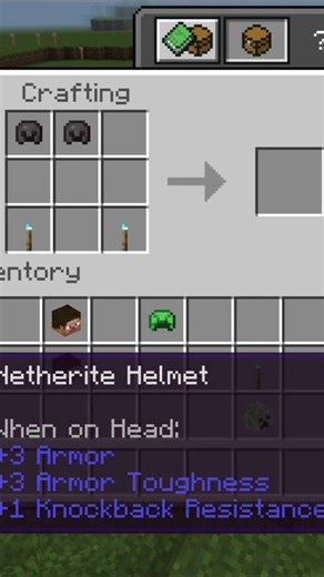crafting miner's helmet #minecraft​ #shorts​ #youtube​