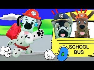 PAW PATROL RIDES SCHOOL BUS NEW PUPPY MARSHALL MISSES SCHOOL BUS OF SUMMER