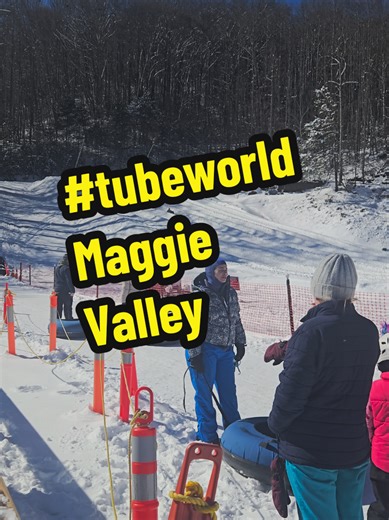 Maggie Valley Tube world is pumping after the snow Now open for all ages. Fun Fun Fun!!!! #maggievalleysnow #socoroad #snowfall2026 #maggievalley #tubeworld