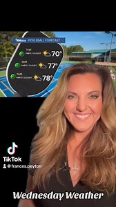 Wednesday Weathercast - beautiful in southern Florida with sunshine and highs in the lower 80s. It doesn’t get much better than this! ☀️ | Frances Peyton - Meteorologist
