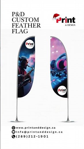 Custom Feather Flags for Outdoor Advertising | P&D Print & Design