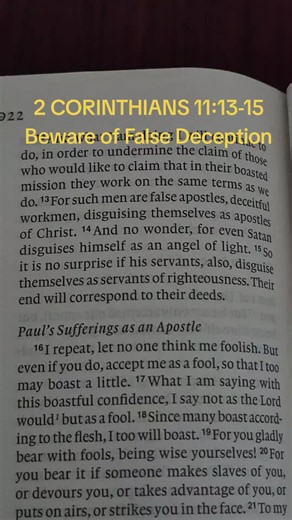 📖 2 Corinthians 11:13-15 | Beware of False Deception ⚠️ Stay rooted in God's truth and practice discernment. #2Corinthians11 #BibleTok #Faith #JesusChrist #Scripture