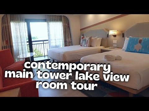 Disney's Contemporary Resort: Main Tower Lake View Room Tour | Walt Disney World
