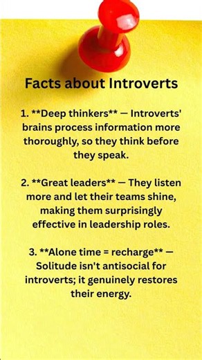 Interesting Facts about Introverts 📌
