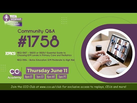 CCO Community Q&A #1758