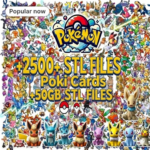 Ultimate Pokemon STL Bundle | 2500  3D Models | 50GB  Printable Figures Pack - Etsy