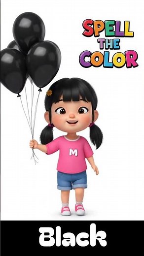 Spell the color Black|| b-l-a-c-k || spell black colour