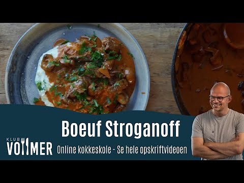 Boeuf Stroganoff - Opskrift fra Klub Vollmer