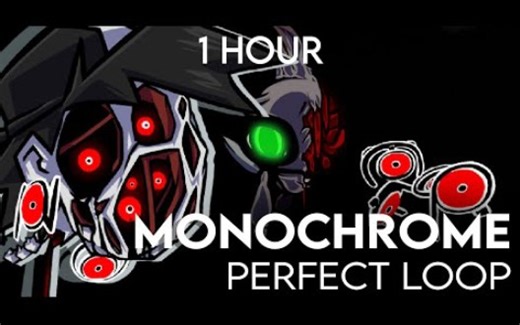 （原作者Lanka）Monochrome (1 HOUR) | FNF: Hypno's Lullaby | Friday Night Funkin'
