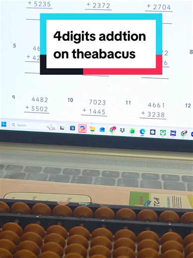 Today’s lesson: 4-digit addition using abacus formulas. Children learn to move beads correctly, visualize numbers, and eventually calculate without the physical abacus. This training builds: ✔ Focus ✔ Number visualization ✔ Faster mental math Small beads, big brain development. Sign up link in bio to try an Abacus trial class. #mentalmathforkids #learnontiktok #math #fyp
