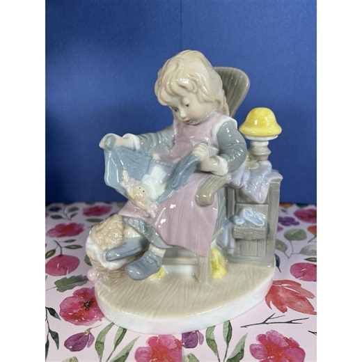 Dolfi Original Lisi Martin Porcelain Figurine of Girl Playing With Doll 6"h - Etsy