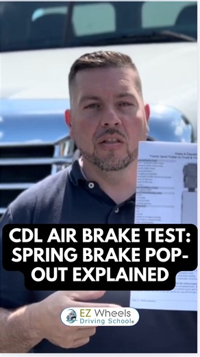 CDL Air Brake Test: Spring Brake Pop-Out Explained YouTube Description In this video, I explain the final step of the CDL air brake test — checking the spring brakes. You’ll learn: ✔️ How the low-pressure warning light and buzzer must activate before 60 PSI ✔️ How to complete the applied pressure test without losing more than 4 PSI in one minute ✔️ How to properly fan down the brakes ✔️ When the spring brakes must pop out (between 20–40 PSI) ⚠️ Important: You must not stop pumping if only one br